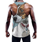 Drawing Jack Russell Terrier Print Training Tank Top