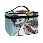 Drawing Jack Russell Terrier Print Travel Makeup Bag