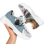 Drawing Jack Russell Terrier Print White Chunky Shoes