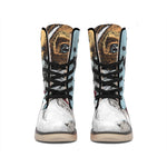 Drawing Jack Russell Terrier Print Winter Boots