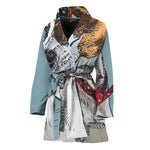 Drawing Jack Russell Terrier Print Women's Bathrobe