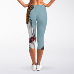 Drawing Jack Russell Terrier Print Women's Capri Leggings