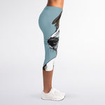 Drawing Jack Russell Terrier Print Women's Capri Leggings
