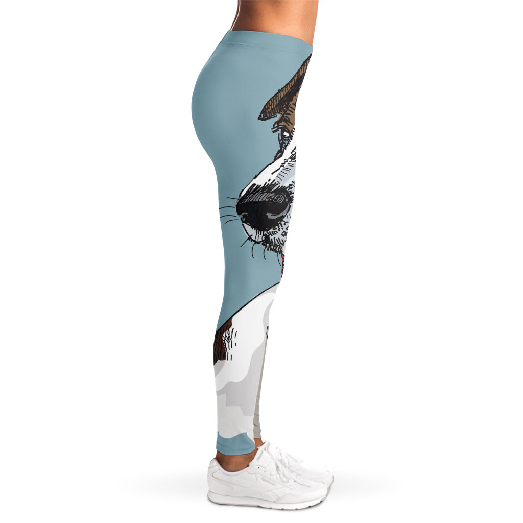 Drawing Jack Russell Terrier Print Women's Leggings