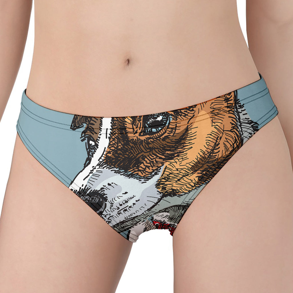 Drawing Jack Russell Terrier Print Women's Panties