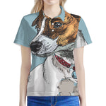 Drawing Jack Russell Terrier Print Women's Polo Shirt