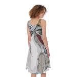 Drawing Jack Russell Terrier Print Women's Sleeveless Dress