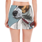 Drawing Jack Russell Terrier Print Women's Split Running Shorts