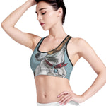 Drawing Jack Russell Terrier Print Women's Sports Bra
