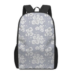 Drawing Orchid Pattern Print 17 Inch Backpack