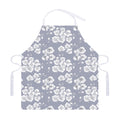 Drawing Orchid Pattern Print Adjustable Apron