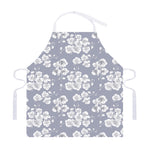 Drawing Orchid Pattern Print Adjustable Apron