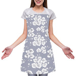 Drawing Orchid Pattern Print Adjustable Apron