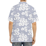 Drawing Orchid Pattern Print Aloha Shirt