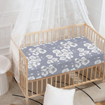 Drawing Orchid Pattern Print Baby Crib Sheet