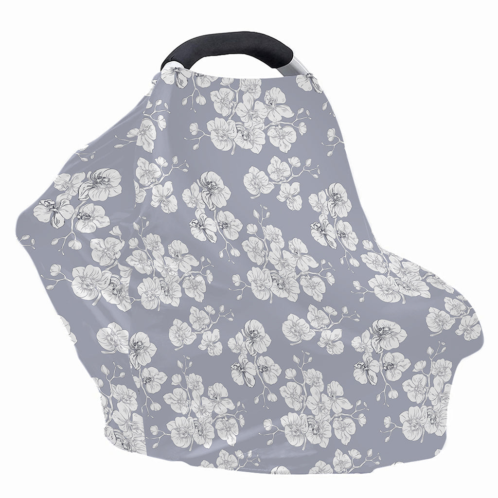 Drawing Orchid Pattern Print Baby Seat Cover