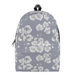 Drawing Orchid Pattern Print Backpack