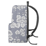 Drawing Orchid Pattern Print Backpack