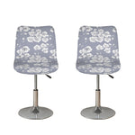 Drawing Orchid Pattern Print Bar Stool Covers