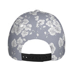 Drawing Orchid Pattern Print Baseball Cap