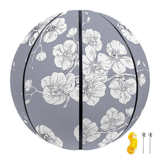 Drawing Orchid Pattern Print Basketball