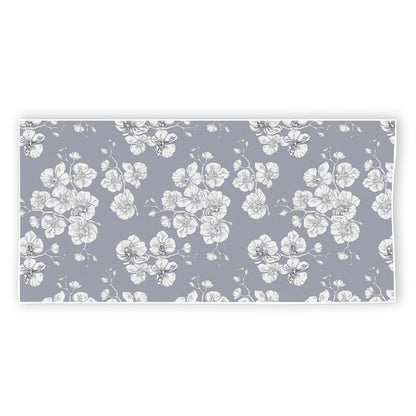 Drawing Orchid Pattern Print Beach Towel