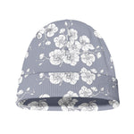 Drawing Orchid Pattern Print Beanie