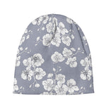 Drawing Orchid Pattern Print Beanie