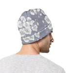 Drawing Orchid Pattern Print Beanie