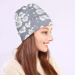 Drawing Orchid Pattern Print Beanie