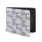 Drawing Orchid Pattern Print Bifold Wallet