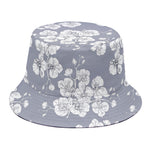 Drawing Orchid Pattern Print Bucket Hat