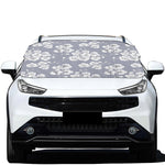 Drawing Orchid Pattern Print Car Windshield Snow Cover