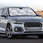 Drawing Orchid Pattern Print Car Windshield Sun Shade