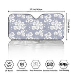 Drawing Orchid Pattern Print Car Windshield Sun Shade