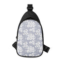 Drawing Orchid Pattern Print Sling Bag
