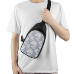 Drawing Orchid Pattern Print Chest Bag