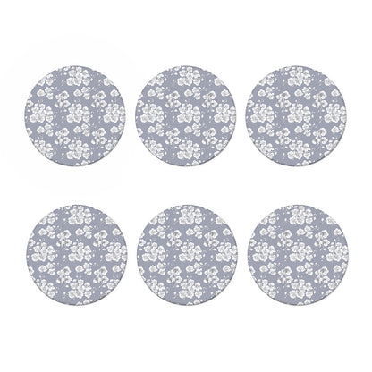 Drawing Orchid Pattern Print Coaster Set