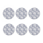 Drawing Orchid Pattern Print Coaster Set