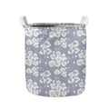 Drawing Orchid Pattern Print Collapsible Laundry Basket