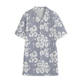 Drawing Orchid Pattern Print Cotton Hawaiian Shirt