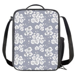 Drawing Orchid Pattern Print Crossbody Lunch Bag