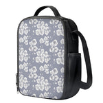 Drawing Orchid Pattern Print Crossbody Lunch Bag