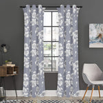 Drawing Orchid Pattern Print Curtain