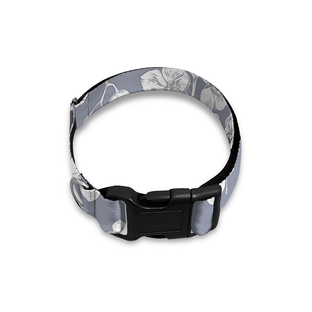 Drawing Orchid Pattern Print Dog Collar