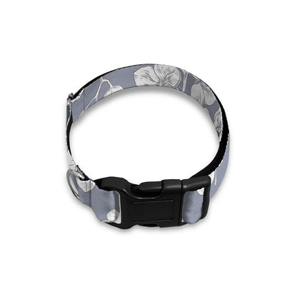Drawing Orchid Pattern Print Dog Collar