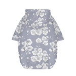 Drawing Orchid Pattern Print Dog Zip Up Hoodie