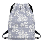 Drawing Orchid Pattern Print Drawstring Backpack