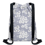 Drawing Orchid Pattern Print Drawstring Backpack
