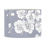 Drawing Orchid Pattern Print Drum Lamp Shade